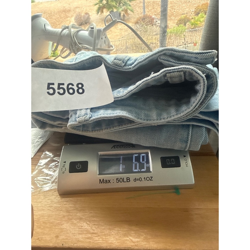 Rollas Sailor Wide Leg Jeans Size 30 Light Vintage Blue High Rise Pocket Baggy - Picture 13 of 13